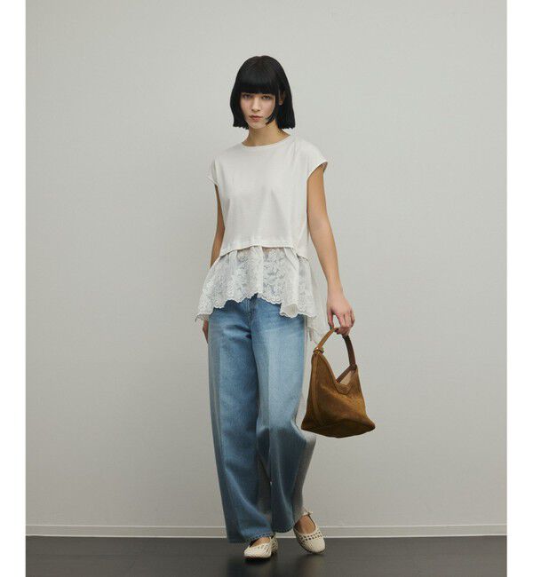 GRACE CONTINENTAL「ヘムembカットトップ」|Tシャツ・カットソー|