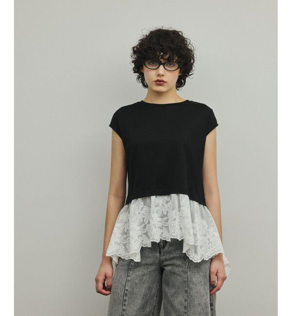 GRACE CONTINENTAL「ヘムembカットトップ」|Tシャツ・カットソー|