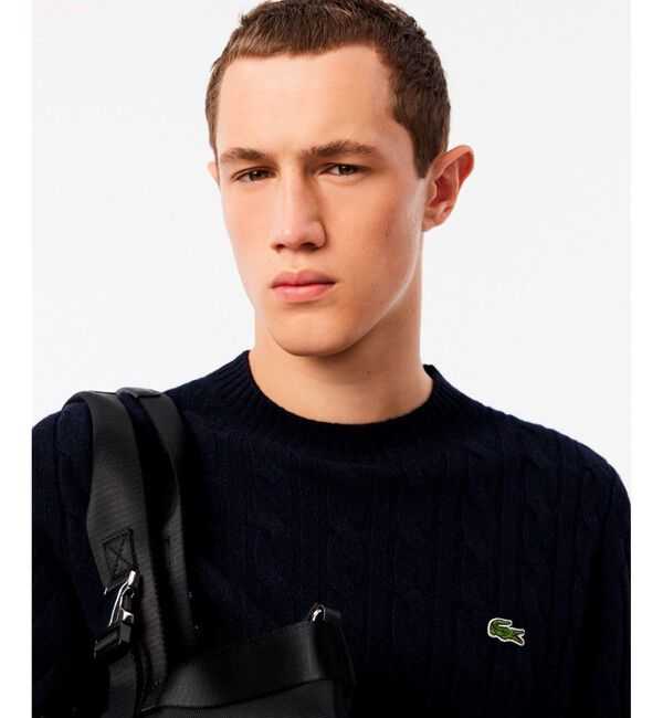 LACOSTE「ミドルゲージ ウールケーブルニット」|ニット・セーター|