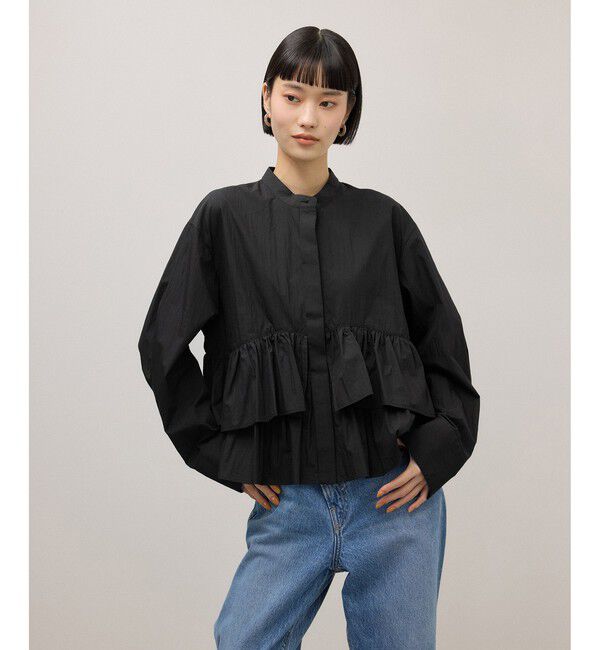 ADAM ET ROPE'「【WEB限定】・【定番】フリルブラウス」|シャツ・ブラウス|
