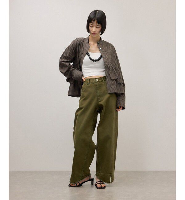 ADAM ET ROPE'「【WEB限定】・【定番】フリルブラウス」|シャツ・ブラウス|