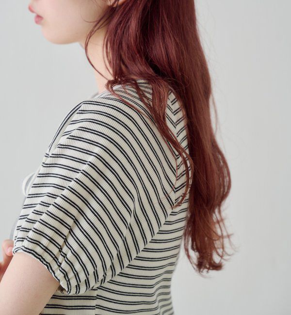  「ボウタイボーダーtee」|Tシャツ・カットソー|
