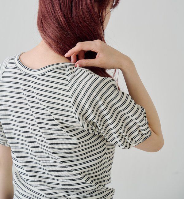  「ボウタイボーダーtee」|Tシャツ・カットソー|