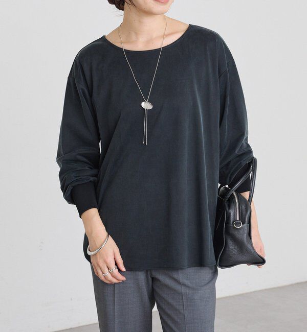  「【しなやかなドレープ感が上品な印象に】キュプラカットプルオーバー」|Tシャツ・カットソー|