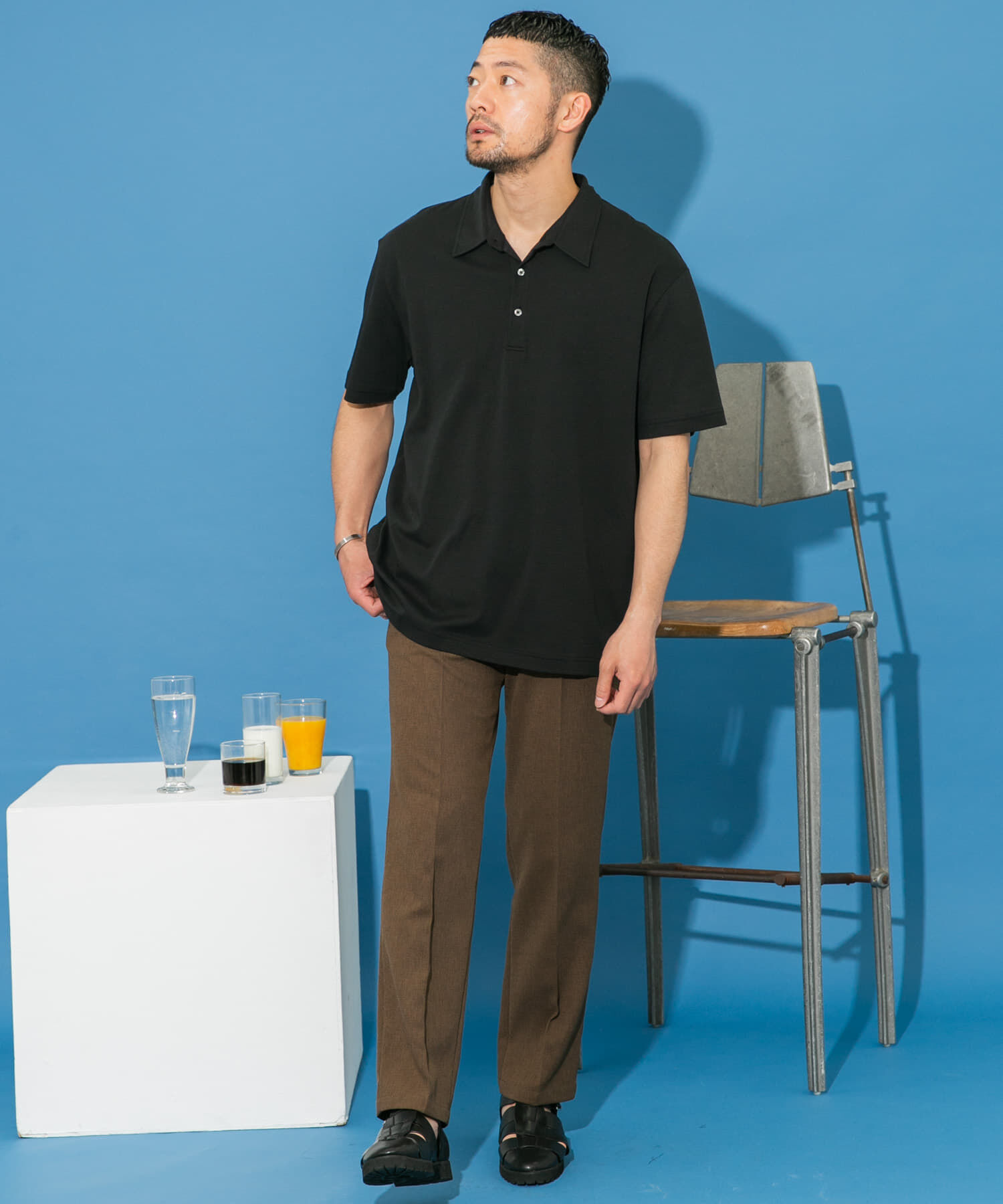 URBAN RESEARCH ROSSO「『XLサイズあり』『UR TECH』防汚加工リラックス半袖ポロシャツ」|ポロシャツ|