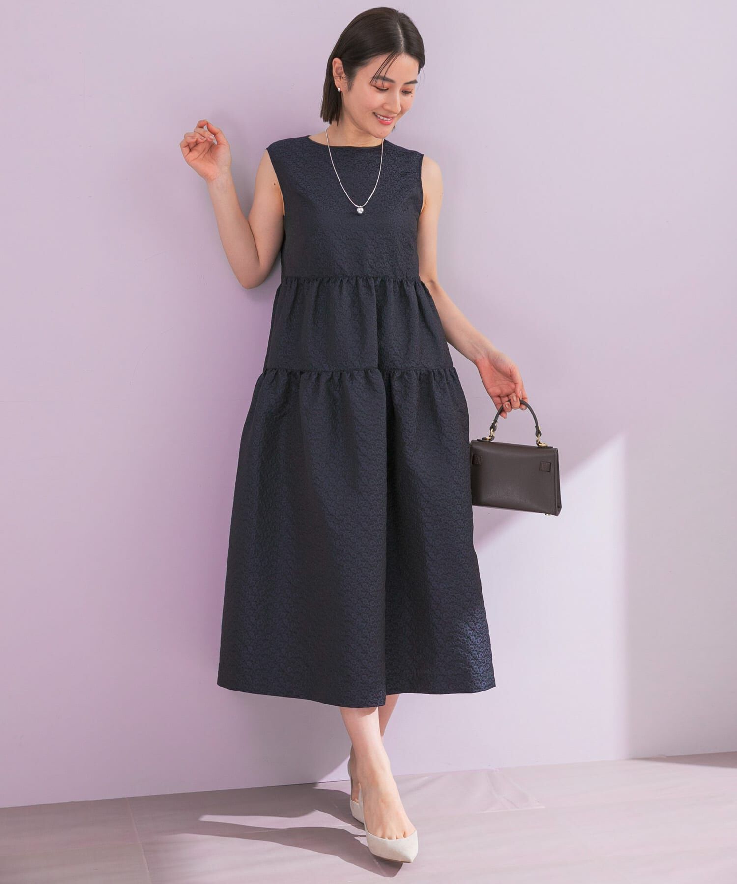 URBAN RESEARCH ROSSO「フラワージャガードフォルムワンピース」|ワンピース|