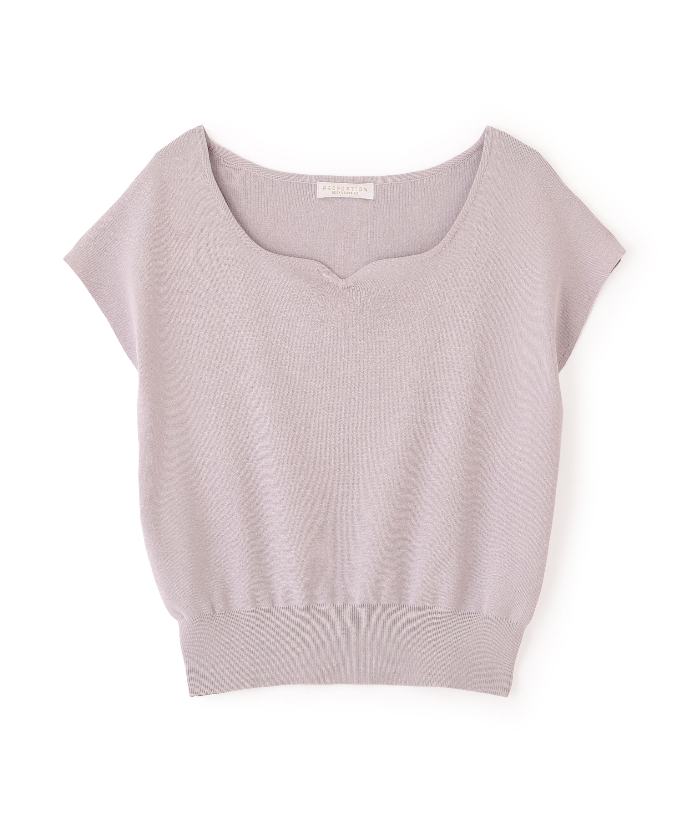 PROPORTION BODY DRESSING「<ｳｫｯｼｬﾌﾞﾙ/UVｶｯﾄ/接触冷感>総針ﾊｰﾄｶｯﾄﾌﾚﾝﾁｽﾘｰﾌ 」|ニット・セーター|