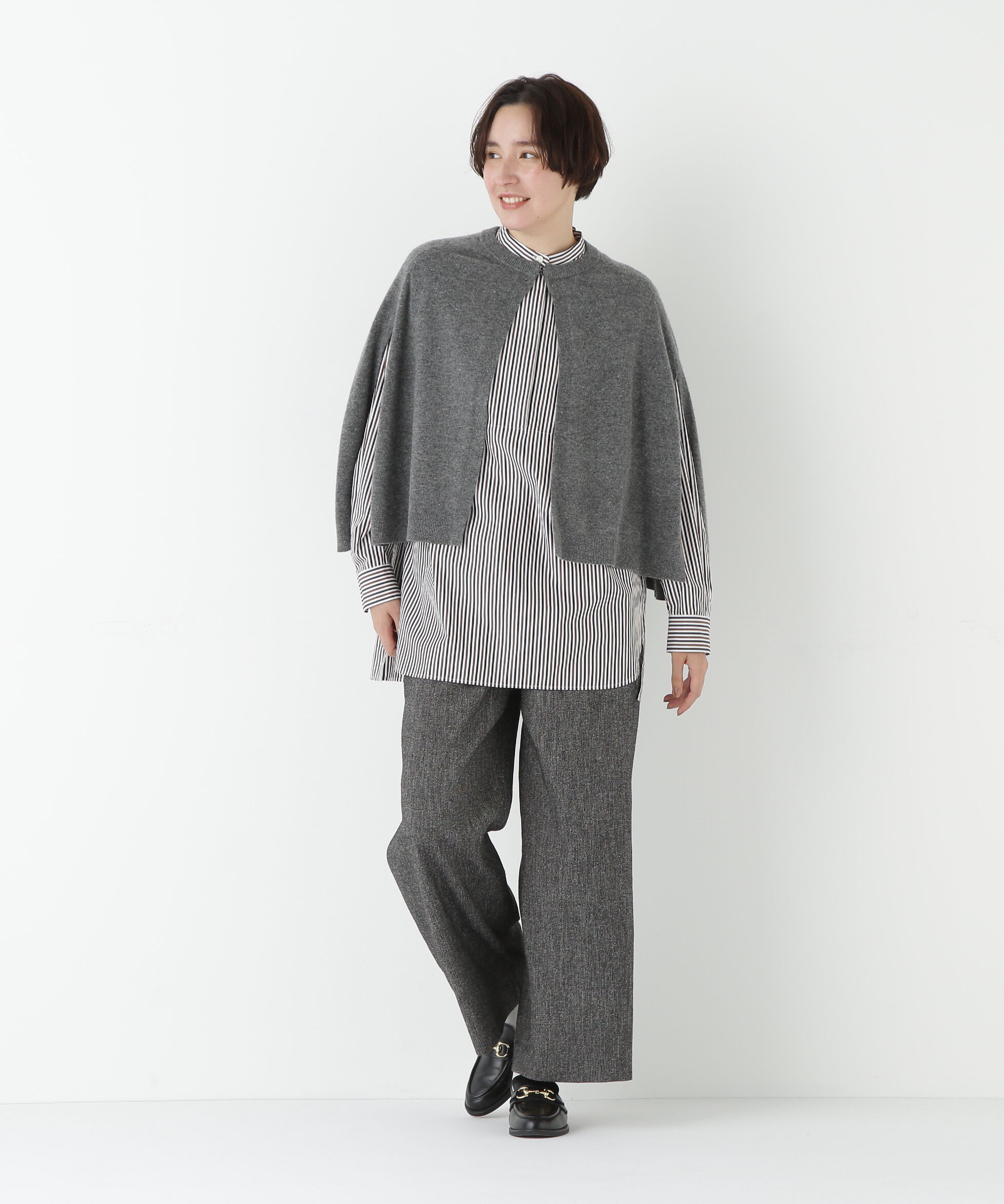  「◆シルクネップツイルツィードベイカーセミワイドパンツ」|その他|