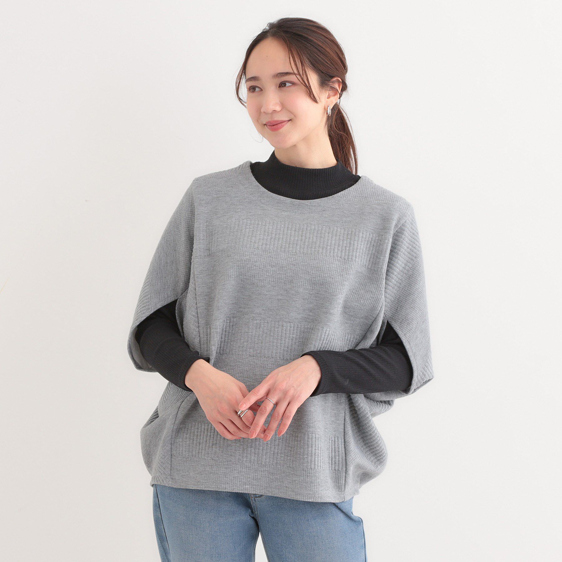 SHOO･LA･RUE「【2点セット/体型カバー】ロングシーズン楽しめる モモンガトップス＆ロンT」|その他|