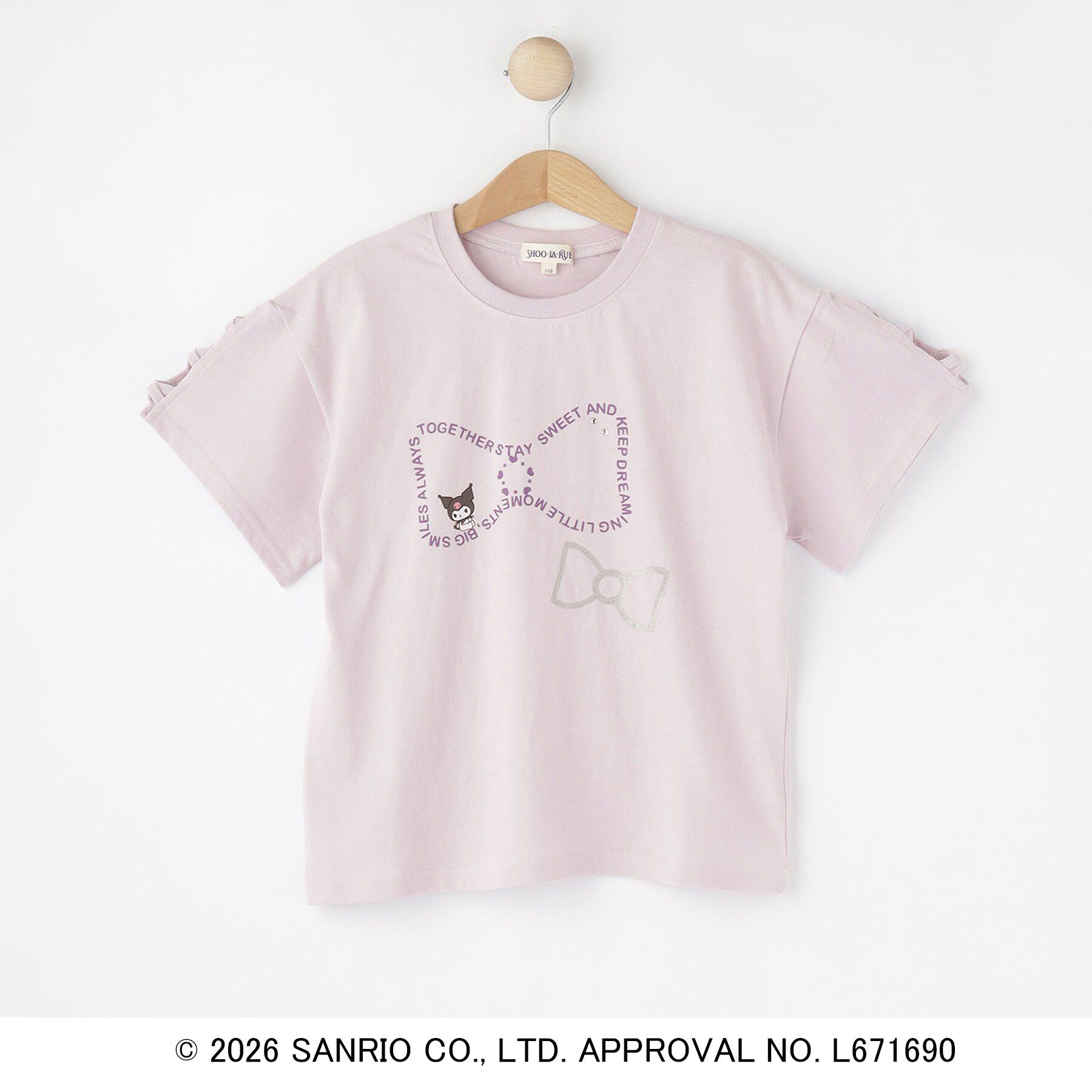 SHOO･LA･RUE「【サンリオキャラクターズ】レースアップデザインTシャツ」|Tシャツ・カットソー|ラベンダー(080)