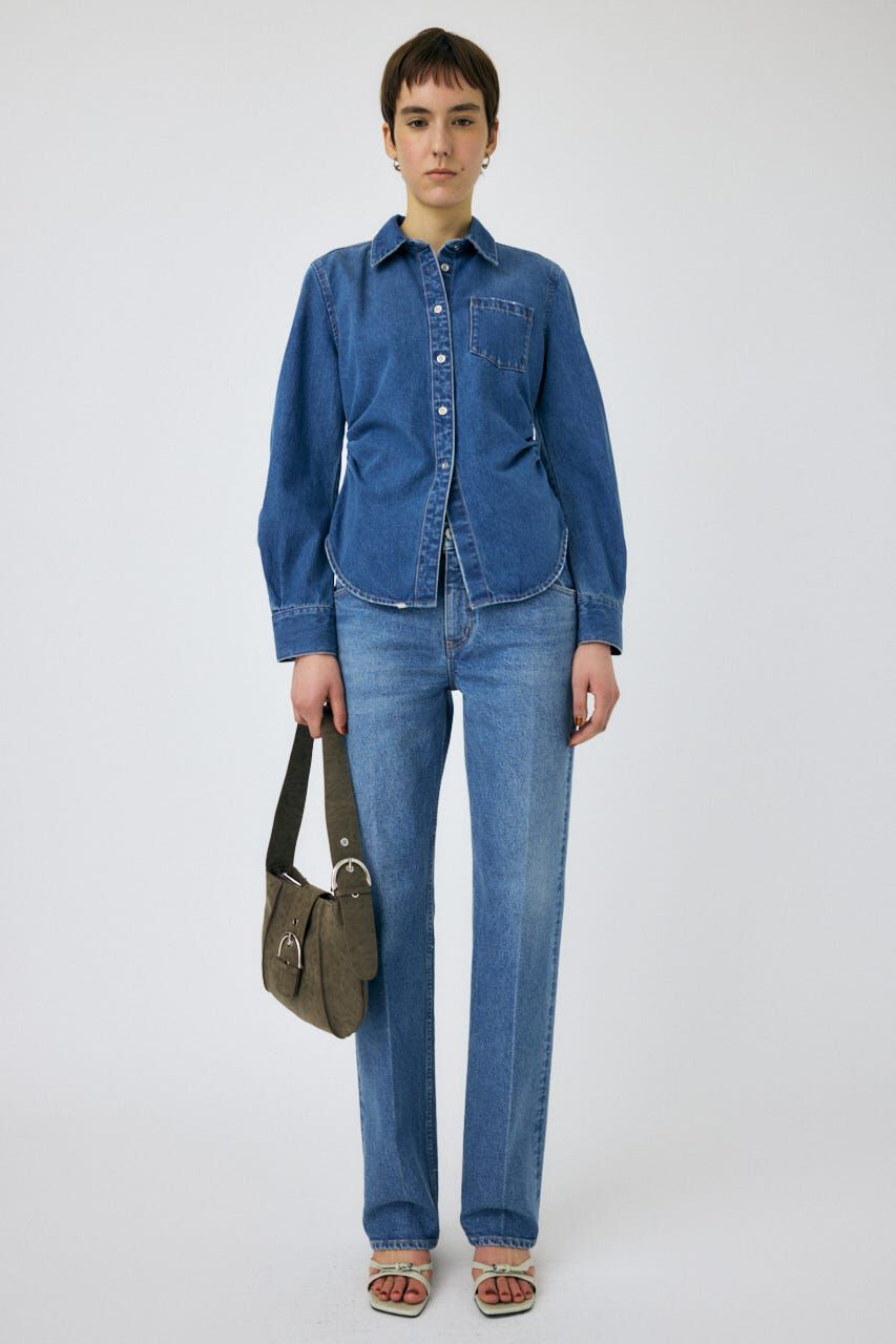 MOUSSY「WAIST FIT デニムシャツ」|シャツ・ブラウス|