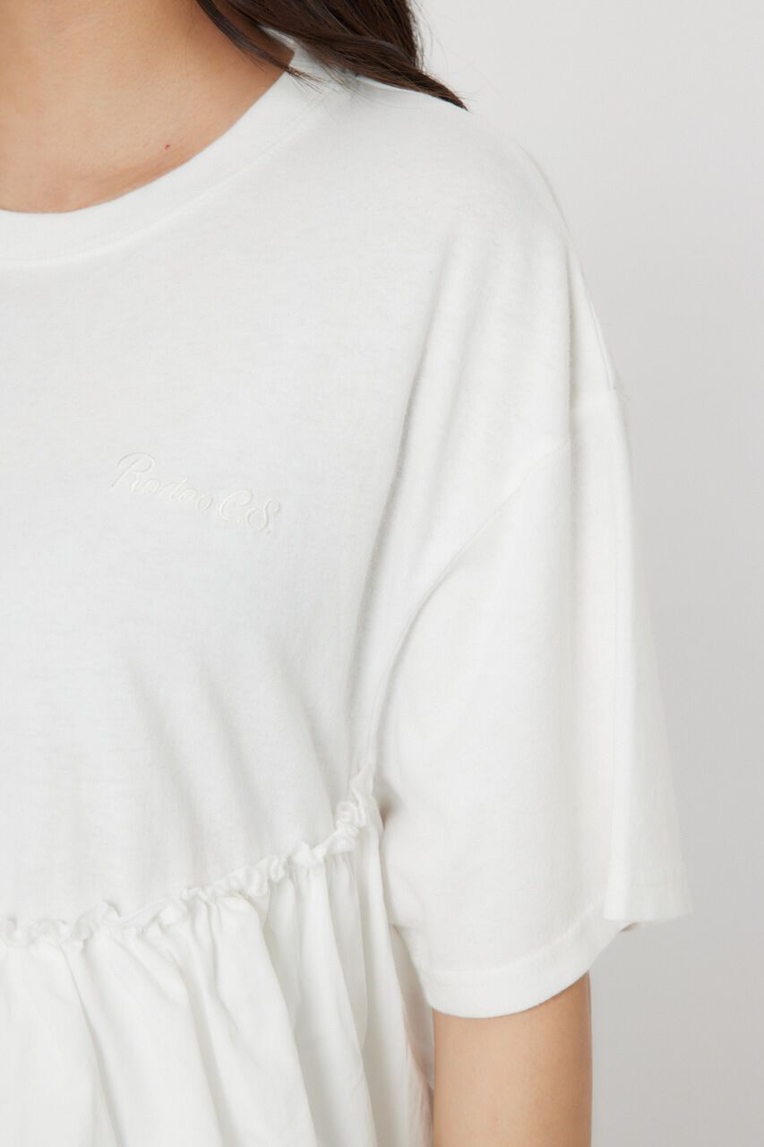 RODEO CROWNS「ピグメントフリルドッキングトップス」|Tシャツ・カットソー|