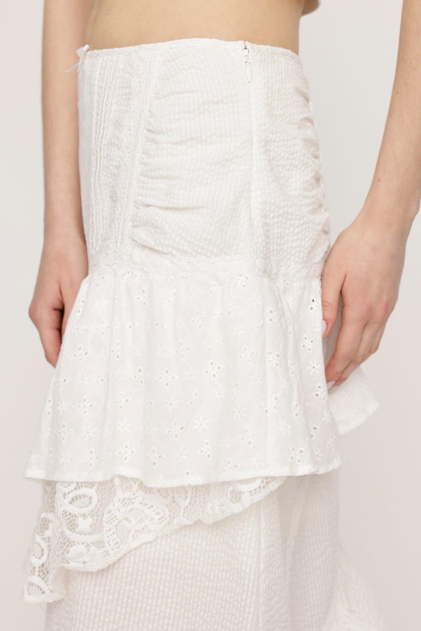 SLY「COTTON LACED WRAP DESIGN ロングスカート」|スカート|