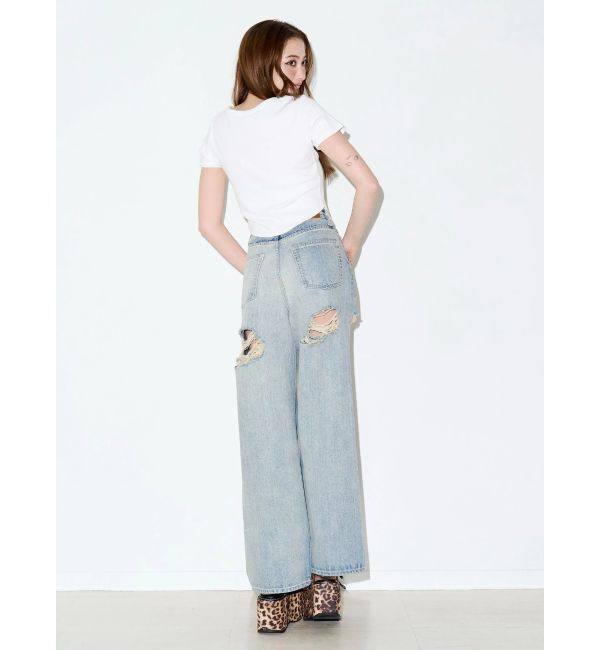 EVRIS「ハーフスリーブワンポイントヘンリーネックトップス」|Tシャツ・カットソー|