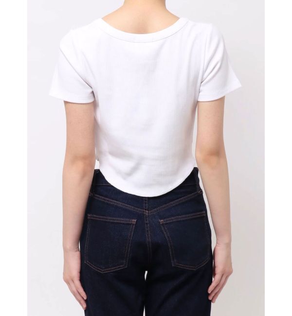 EVRIS「ハーフスリーブワンポイントヘンリーネックトップス」|Tシャツ・カットソー|