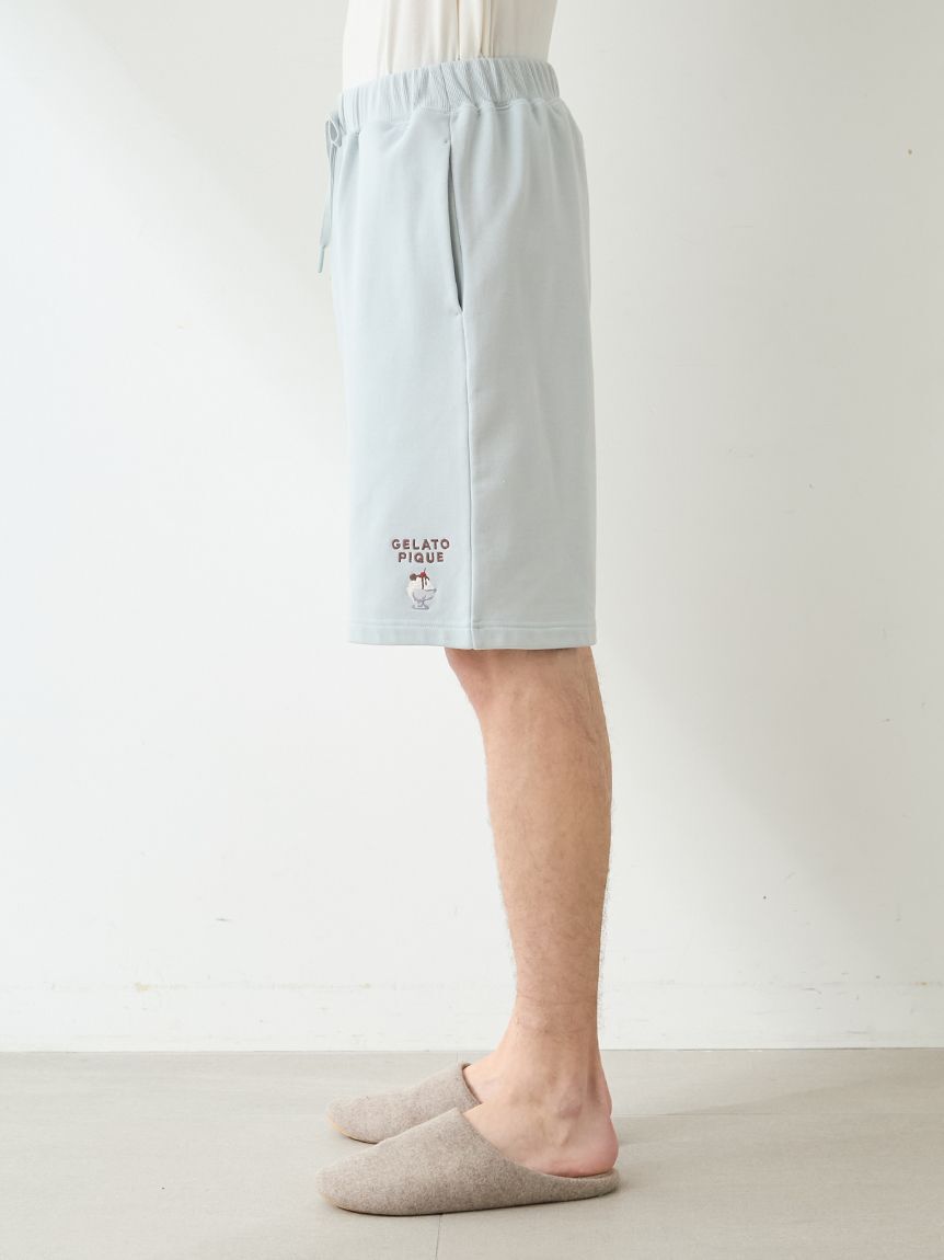 gelato pique「【UNISEX】裏毛ワンポイント刺繍ハーフパンツ」|ルームウェア|
