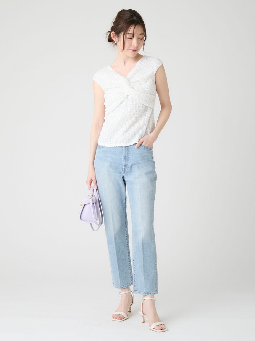 CELFORD「【洗える】ツイストオフショルレーストップス」|Tシャツ・カットソー|