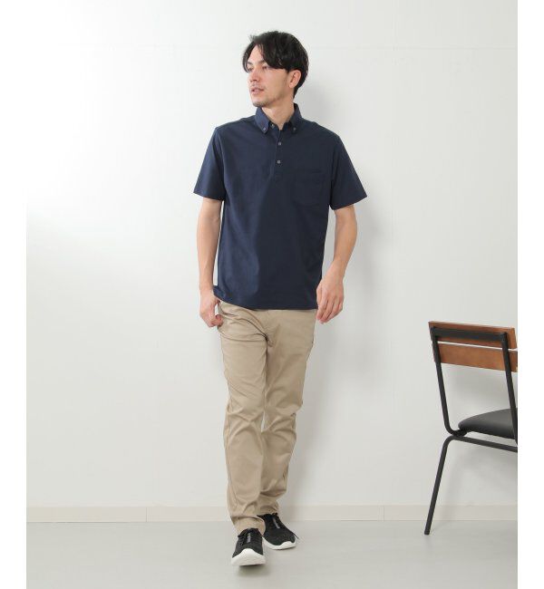 IKKA LOUNGE「ドライラックスボタンダウンポロシャツ」|Tシャツ・カットソー|