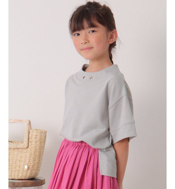 ikka kids「【親子おそろい】鹿の子ワイドネックプルオーバー（120~160cm）」|Tシャツ・カットソー|