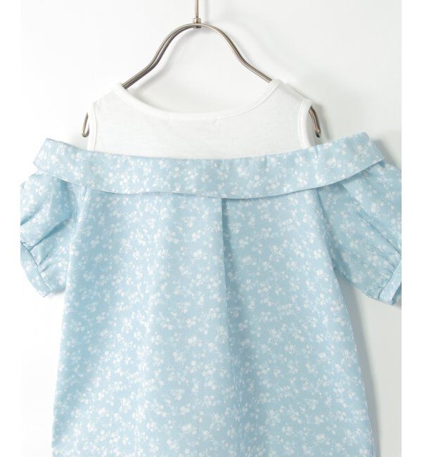 ikka kids「肩開きレイヤード花柄ブラウス（120~160cm）」|シャツ・ブラウス|