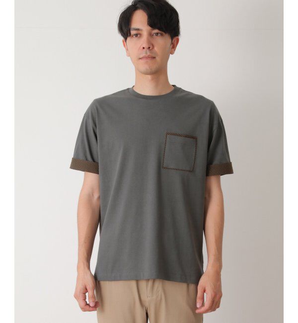 ikka「プリントMIXポケットTシャツ」|Tシャツ・カットソー|