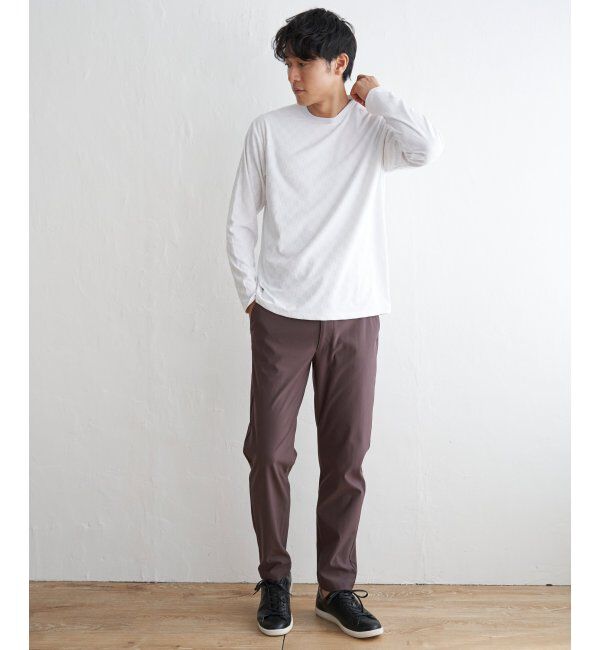 IKKA LOUNGE「リンクスジャガード市松ロンT」|Tシャツ・カットソー|