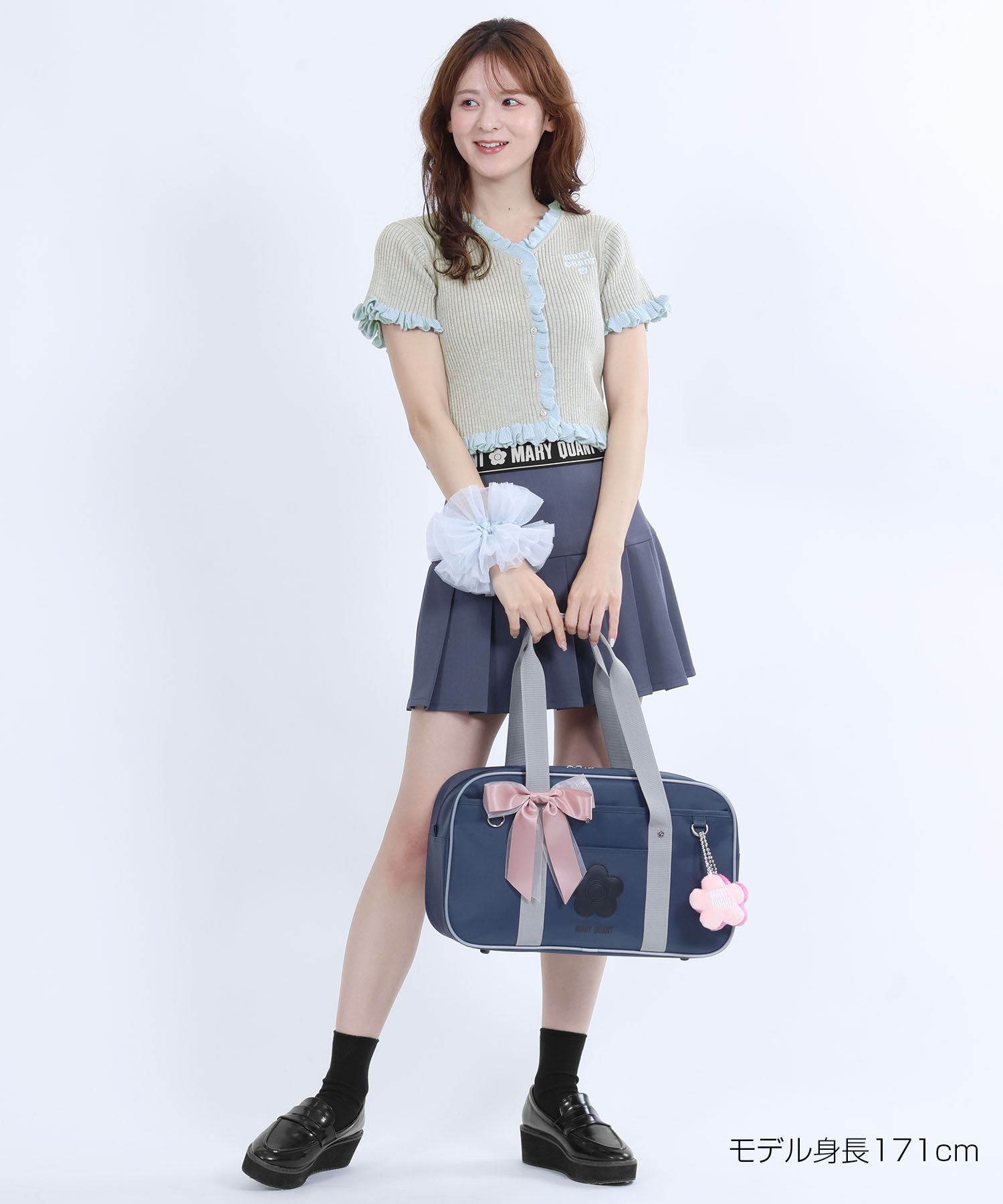 MARY QUANT「リブフリル カーディガン」|カーディガン|