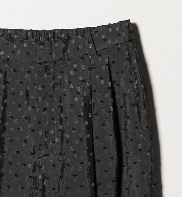 UNITED ARROWS「ドット サテン 2タック ワイドパンツ」|スラックス|