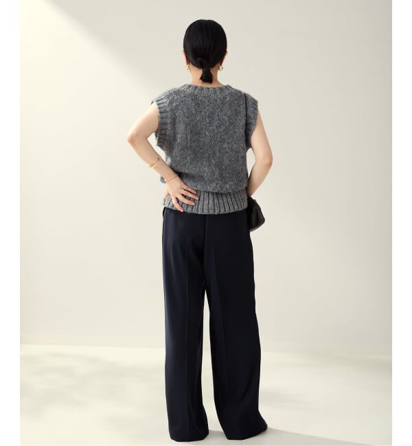Plage「《WEB限定追加予約》washable straight パンツ 7」|スラックス|