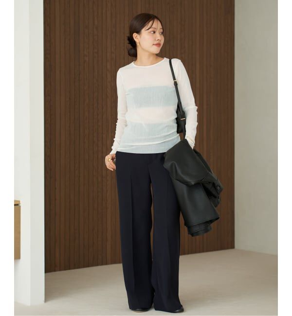Plage「《WEB限定追加予約》washable straight パンツ 7」|スラックス|