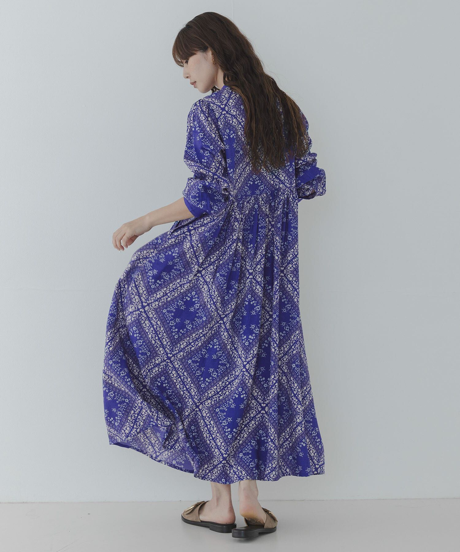 Sonny Label 「パネル柄プリントワンピース」|ワンピース|ブルー
