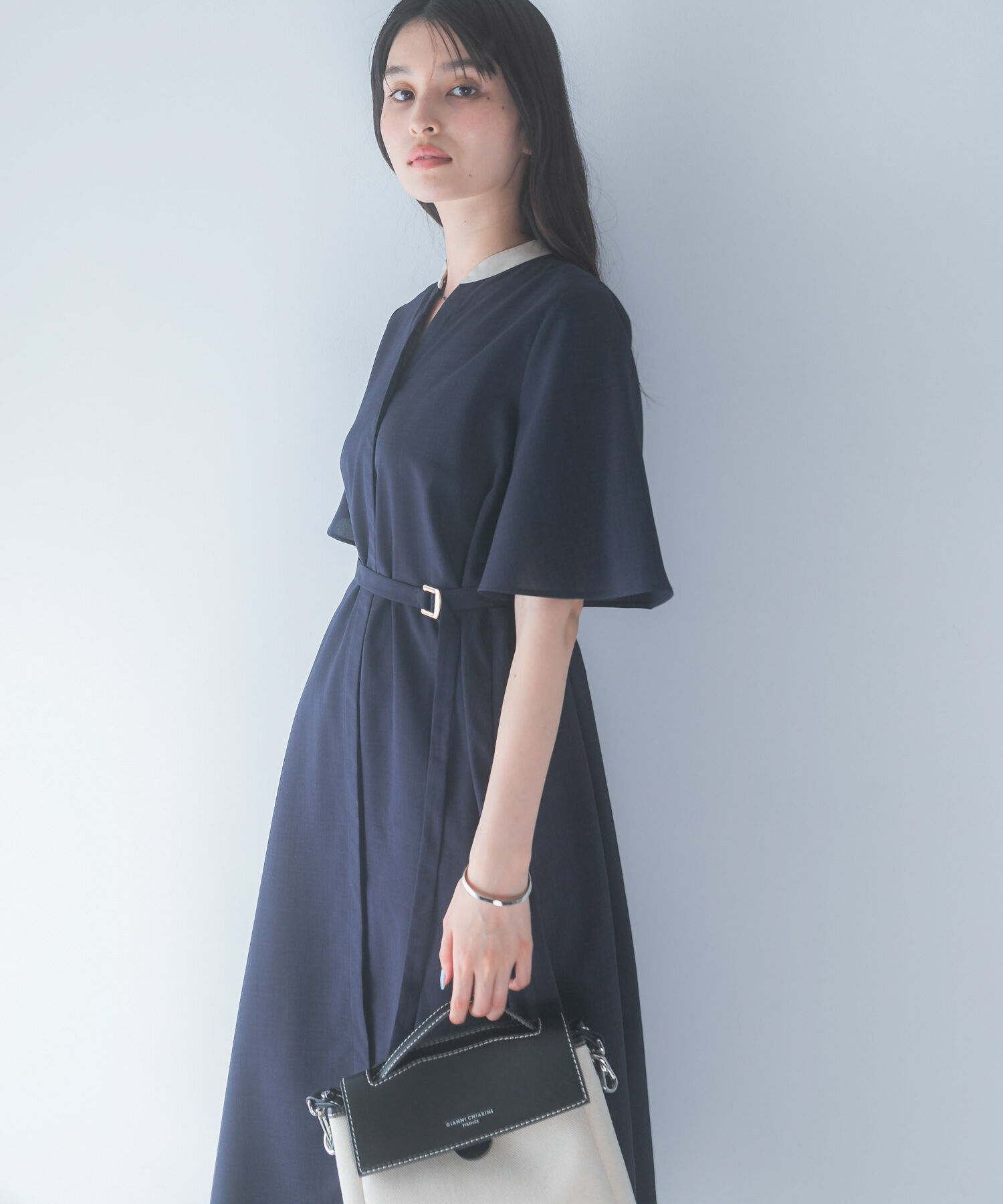 URBAN RESEARCH ROSSO「ウォッシャブルフレアスリーブワンピース」|ワンピース|