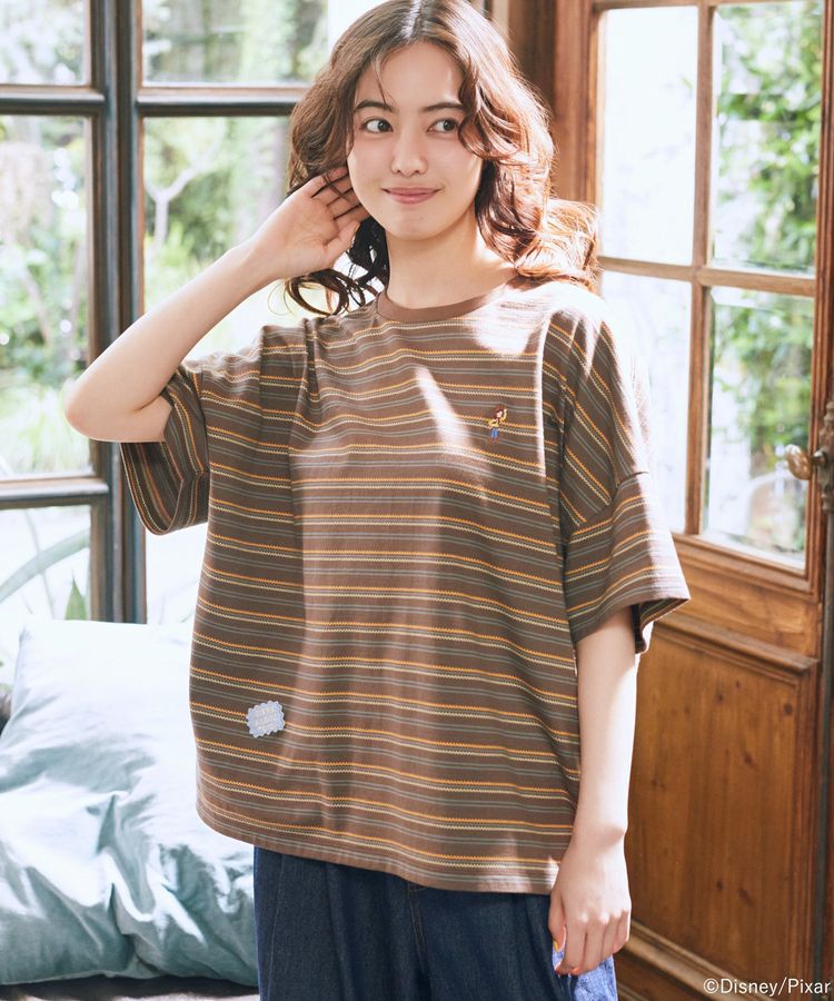 earth music&ecology「レトロボーダーTシャツ/TOY STORY」|Tシャツ・カットソー|Brown