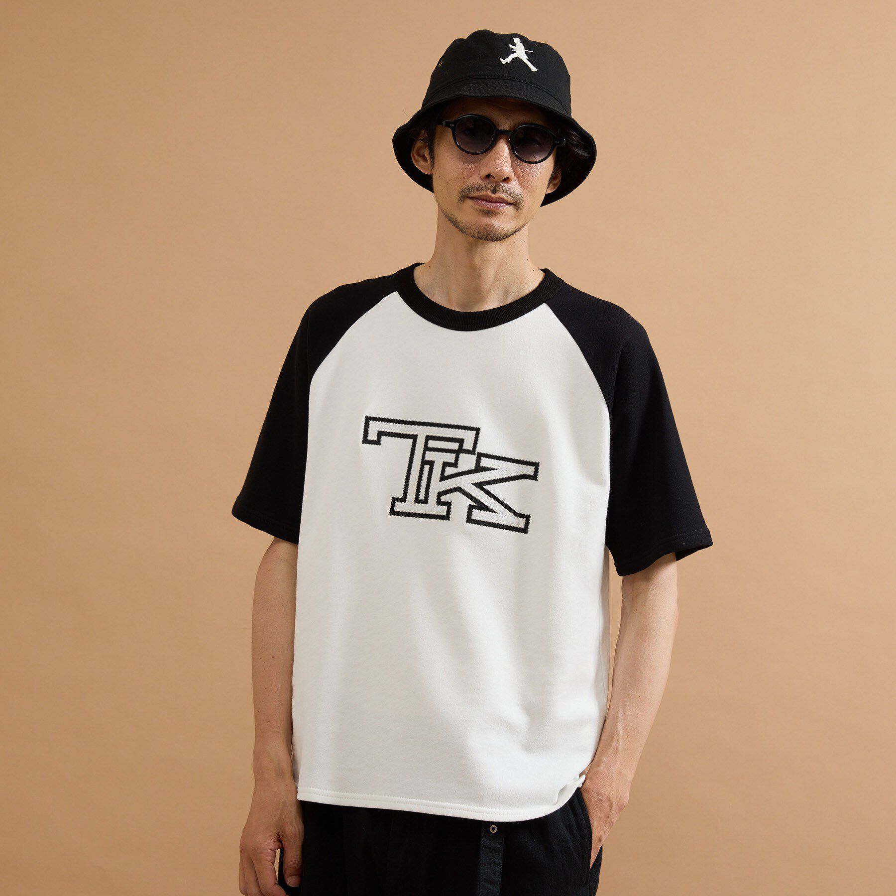 40CARATS&525「カレッジ風TKラグラン配色ミニ裏毛T」|Tシャツ・カットソー|