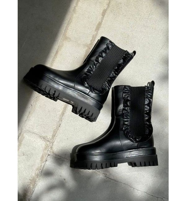 CALNAMUR「SIDE GORE FRILL SHORT BOOTS/サイドゴアフリルショートブーツ」|その他|