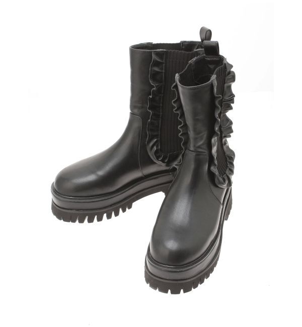CALNAMUR「SIDE GORE FRILL SHORT BOOTS/サイドゴアフリルショートブーツ」|その他|