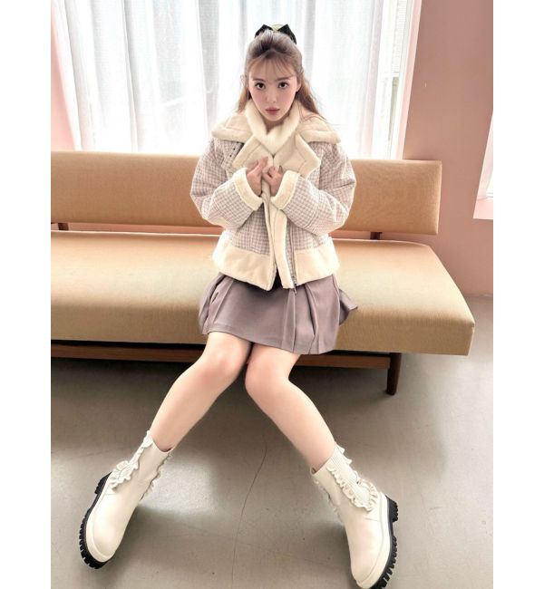 CALNAMUR「SIDE GORE FRILL SHORT BOOTS/サイドゴアフリルショートブーツ」|その他|