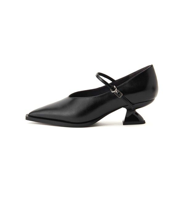 SY UNITED ARROWS「＜SY＞シェイプヒールストラップ パンプス50●&uarr;」|パンプス|BLACK