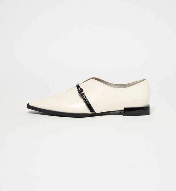 SY UNITED ARROWS「＜SY＞エッジピーススリットベルト フラット20&uarr;」|ローファー|OFF WHITE