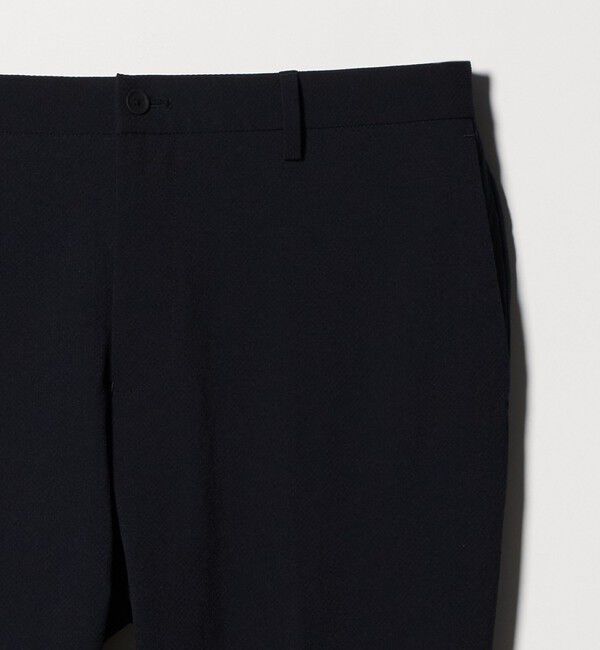 UNITED ARROWS「ドビー ノープリーツ テーパード パンツ UA COZY　ウォッシャブル　タテヨコストレッチ　防しわ　撥水」|スラックス|