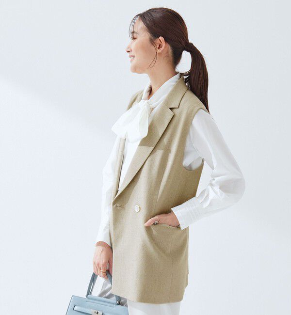 UNITED ARROWS green label relaxing「Greed グリード メランジ テーラード ジレ ウォッシャブル ストレッチ」|ベスト・ジレ|