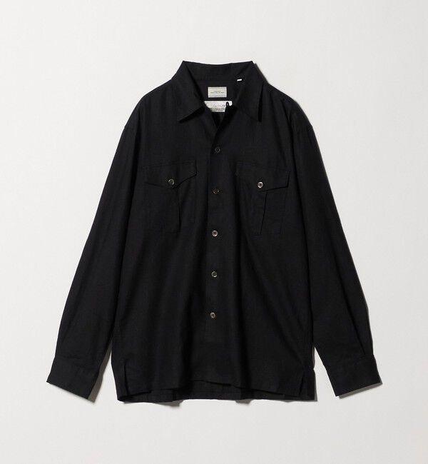 UNITED ARROWS green label relaxing「レーヨン リネン フラップポケット オープンカラー シャツ」|シャツ・ブラウス|
