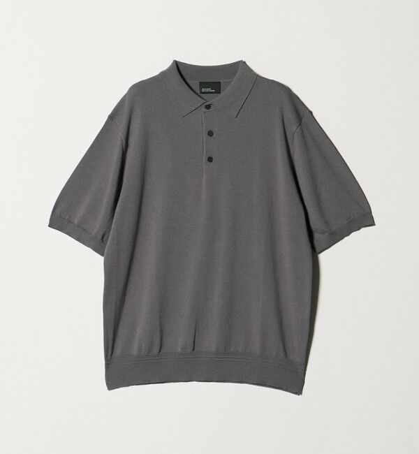 UNITED ARROWS green label relaxing「【WEB限定】JUST fit ジャケイン ニット 半袖 ポロシャツ」|ポロシャツ|MD.GRAY