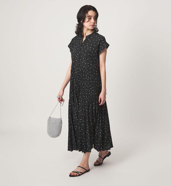 UNITED ARROWS green label relaxing「【結論シリーズ】全方位映えプリーツワンピ ドット［size SHORT/TALLあり］」|ワンピース|