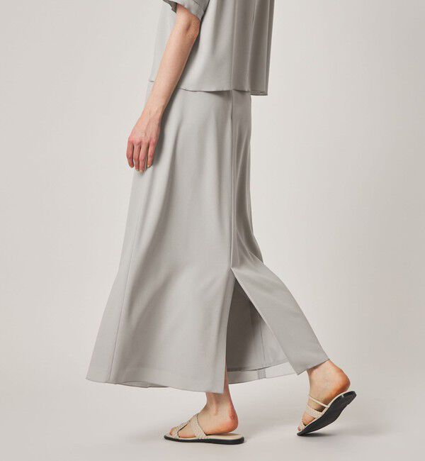 Steven Alan＞バックサテン ジョーゼット ロングスカート（STEVEN ALAN