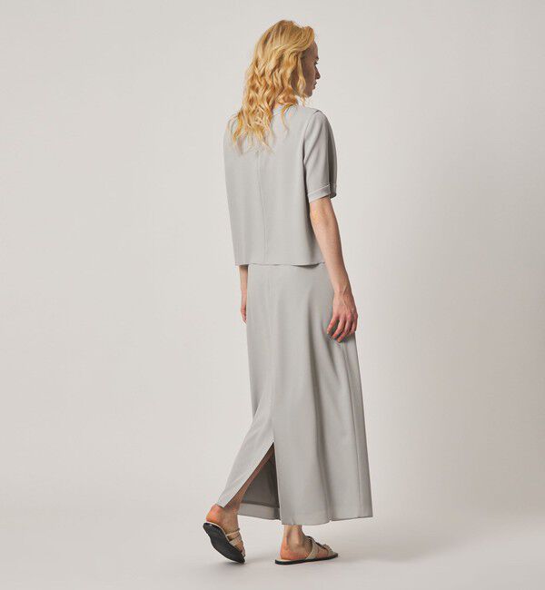 Steven Alan＞バックサテン ジョーゼット ロングスカート（STEVEN ALAN
