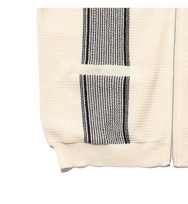 BEAMS PLUS「Zip Knit Polo Stripe」|ポロシャツ|