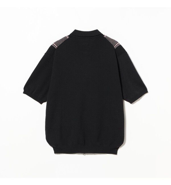 BEAMS PLUS「Zip Knit Polo Stripe」|ポロシャツ|