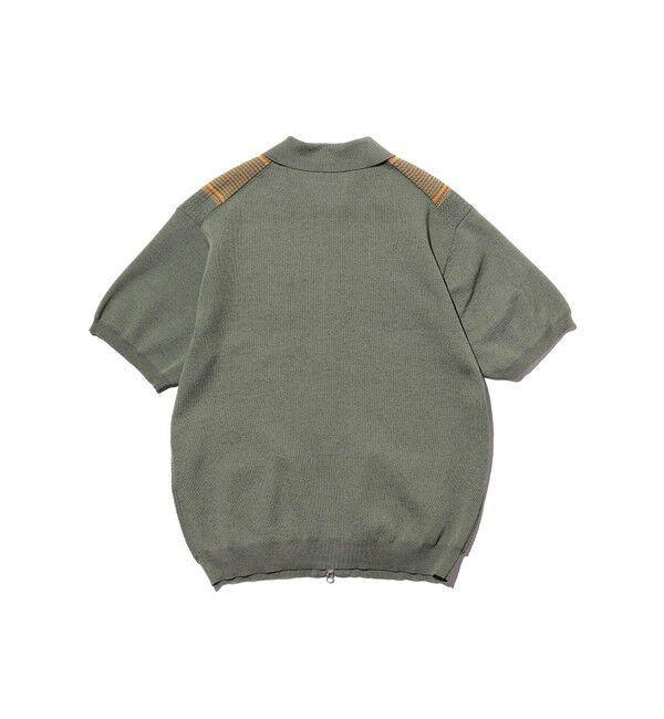 BEAMS PLUS「Zip Knit Polo Stripe」|ポロシャツ|