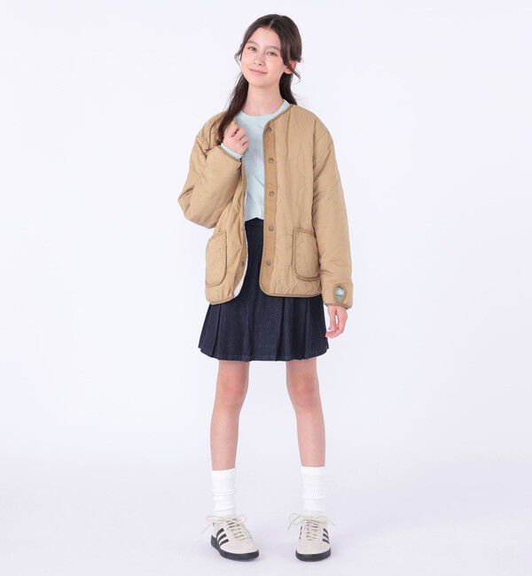 SHIPS KIDS「SHIPS KIDS:140～160cm/〈洗濯機可能〉ボア&times;キルティング リバーシブル ブルゾン」|ブルゾン・スタジャン|